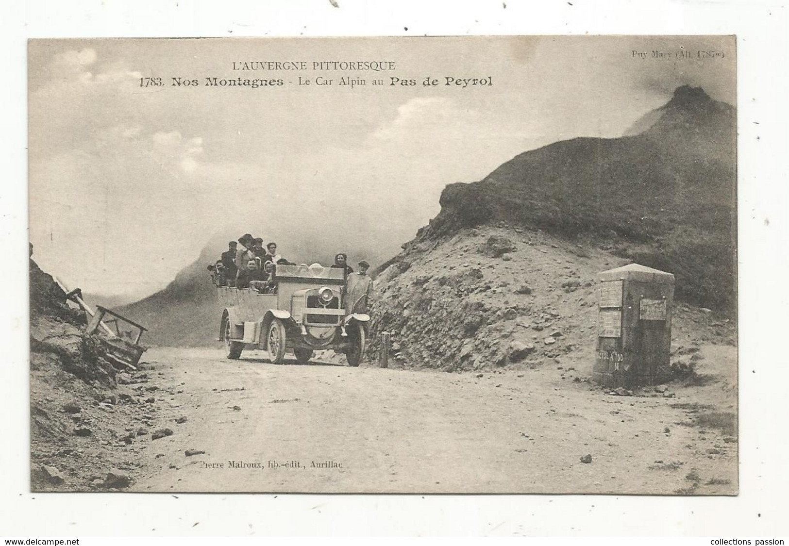 Cp,  Automobile, Nos Montagnes, Le Car Alpin Au PAS DU PEYROL, écrite - Autobus & Pullman