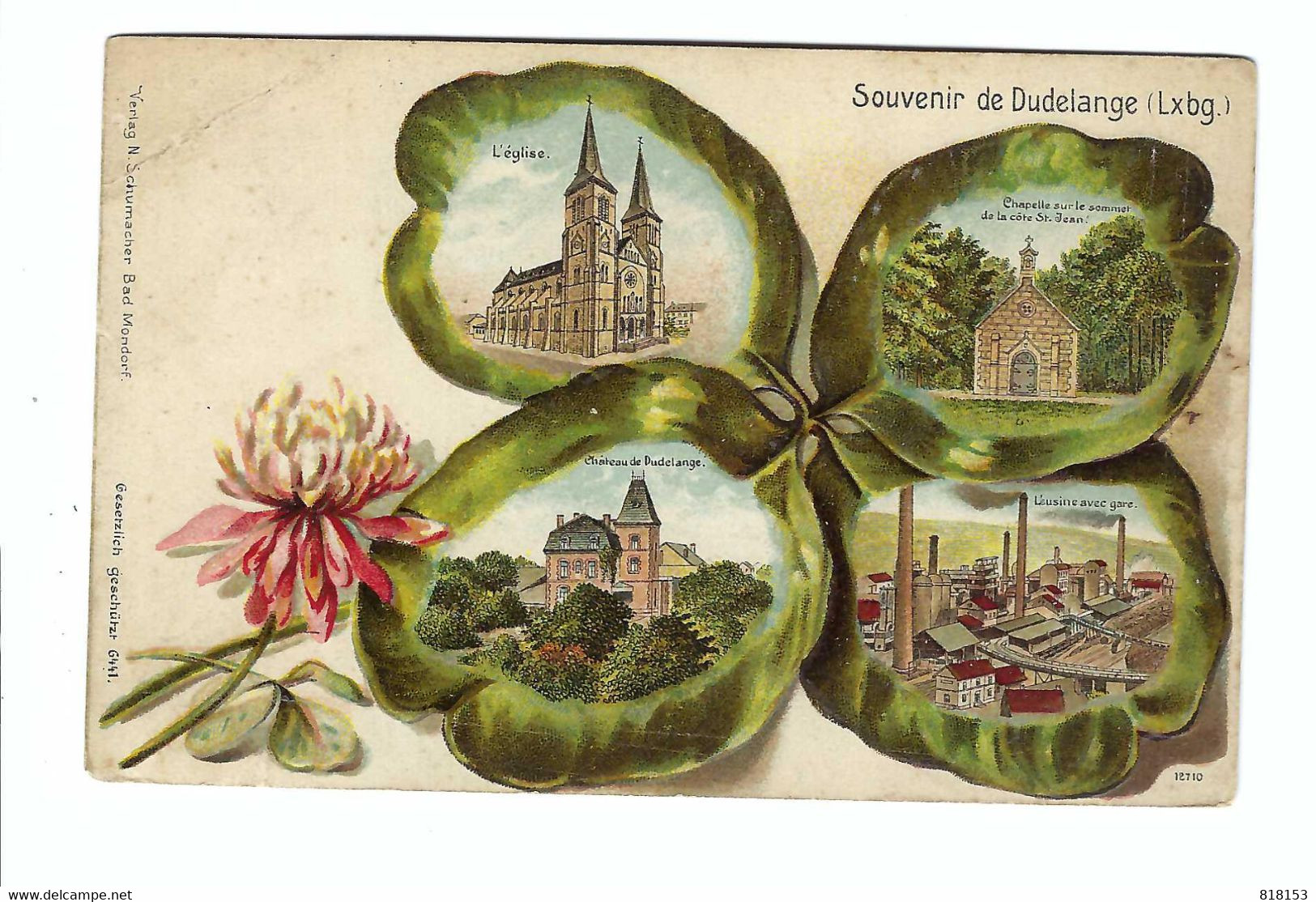 Souvenir De Dudelange (Lxbg.) Litho  1908 - Dudelange