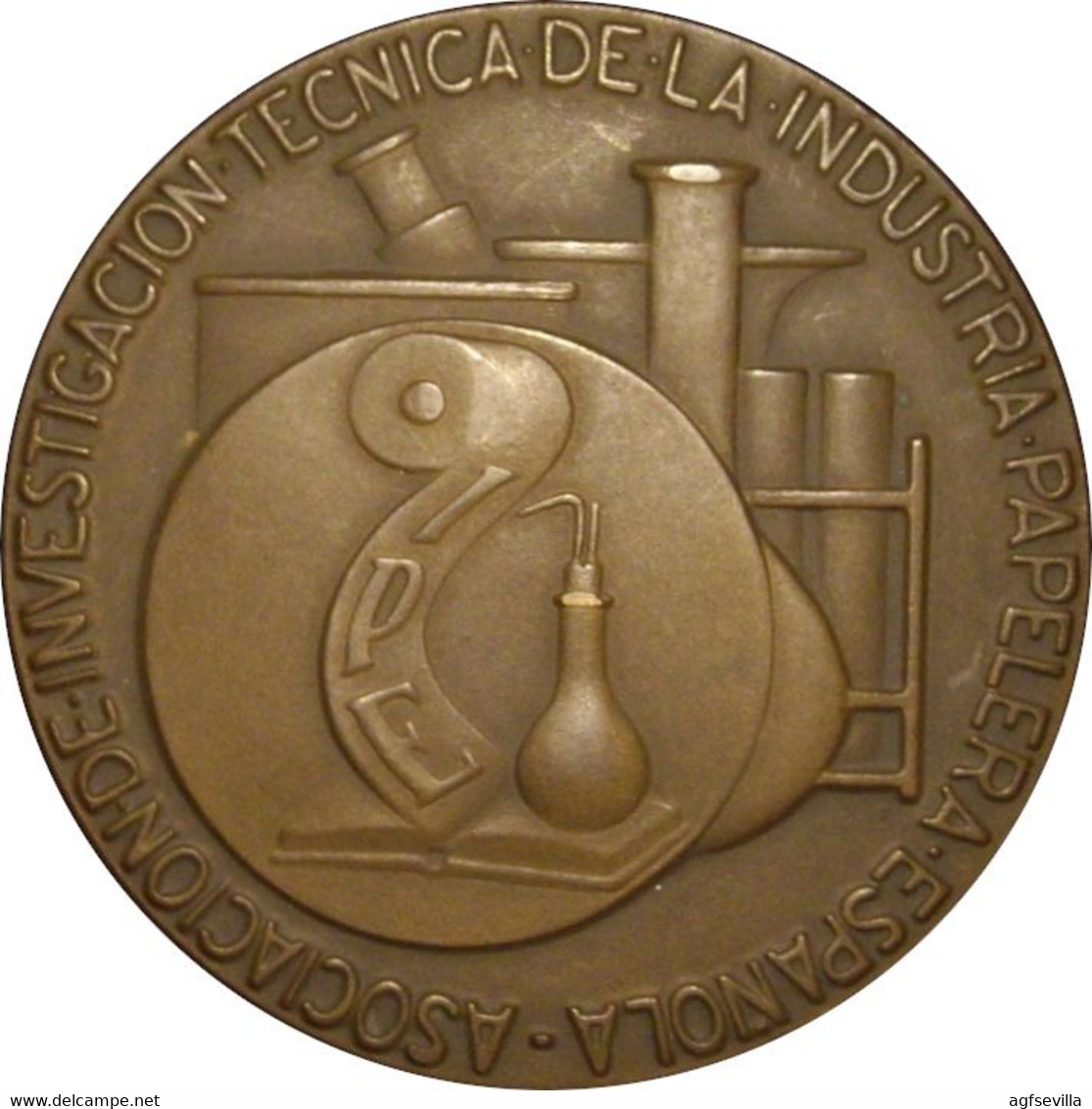 ESPAÑA. MEDALLA F.N.M.T. ASOCIACION DE INVESTIGACION DE LA INDUSTRIA PAPELERA ESPAÑOLA. 1.973. ESPAGNE. SPAIN MEDAL - Firma's