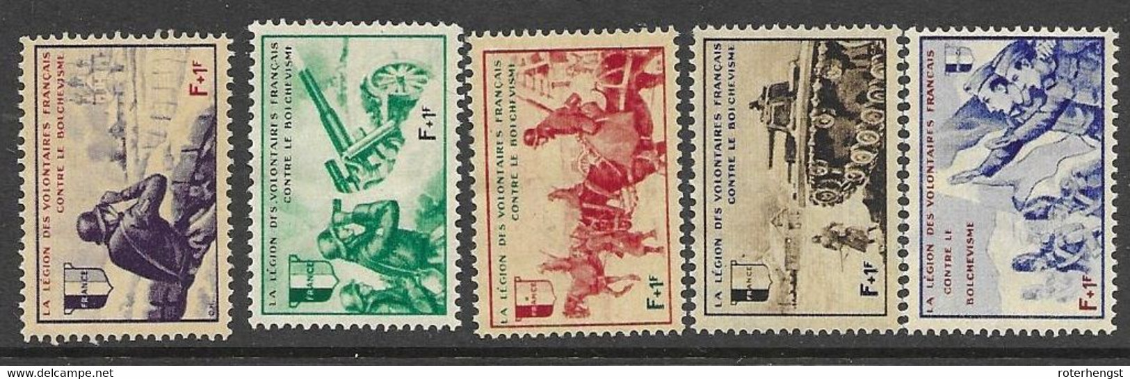 French Legion Mh * Complete Set 1940 - Besetzungen 1938-45