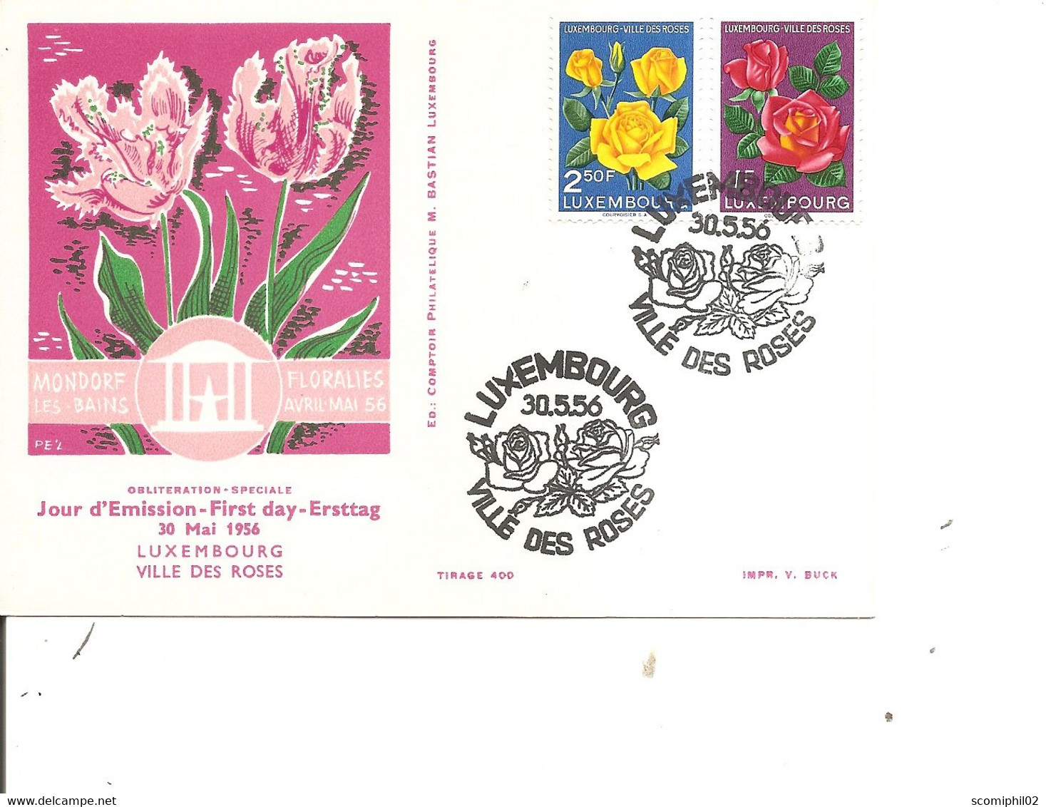 Luxembourg - Roses ( Carte Commémorative De 1956 à Voir) - Cartoline Commemorative
