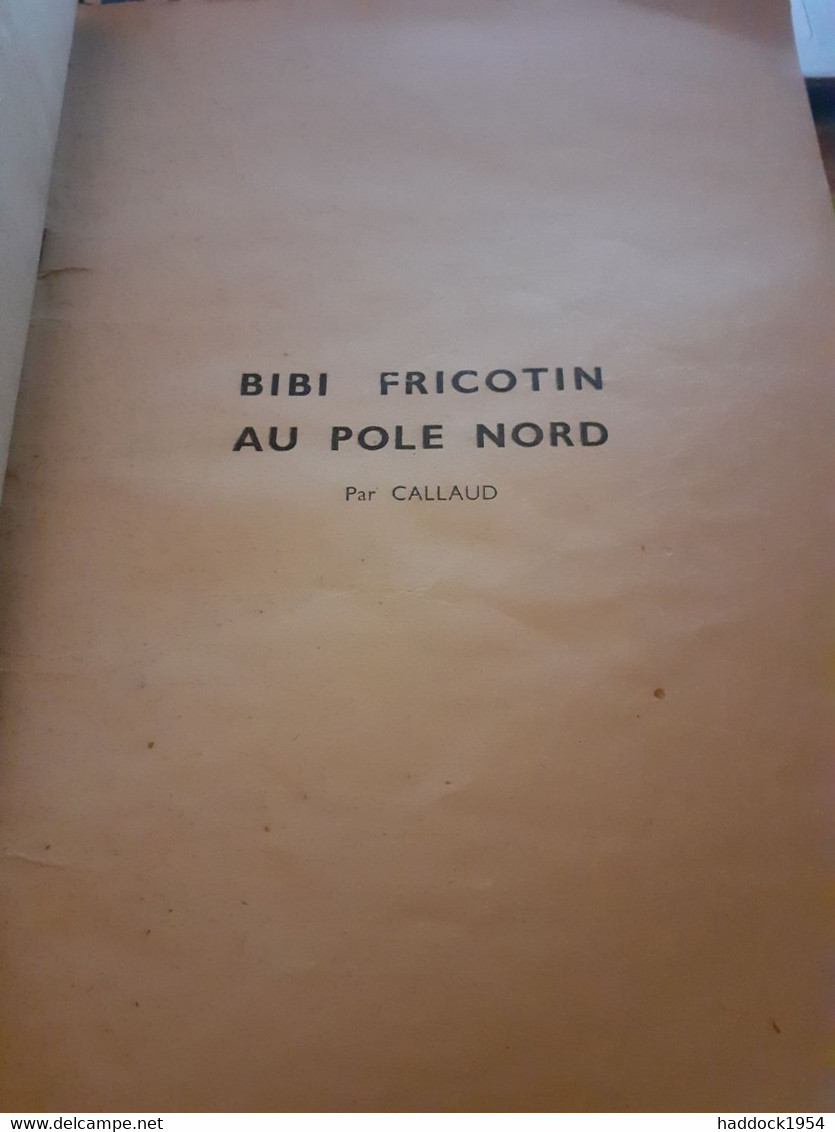 Bibi Fricotin Au Pôle Nord CALLAUD Société Parisienne D'édition 1950 - Bibi Fricotin