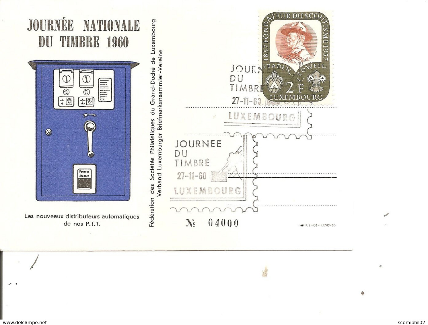 Luxembourg  ( Carte Commémorative  De 1960 à Voir) - In Gedenken An