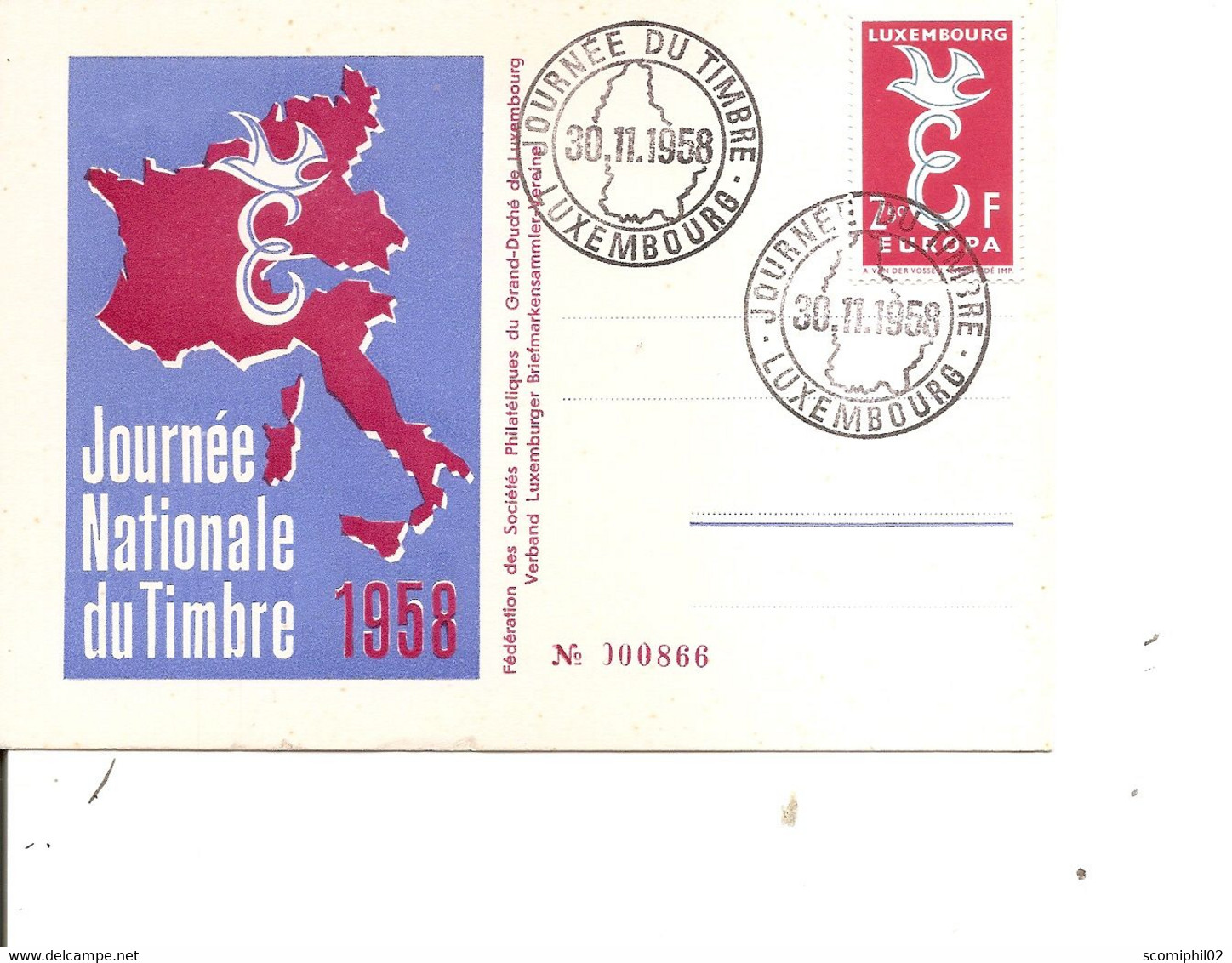 Luxembourg  ( Carte Commémorative  De 1958 à Voir) - Cartoline Commemorative