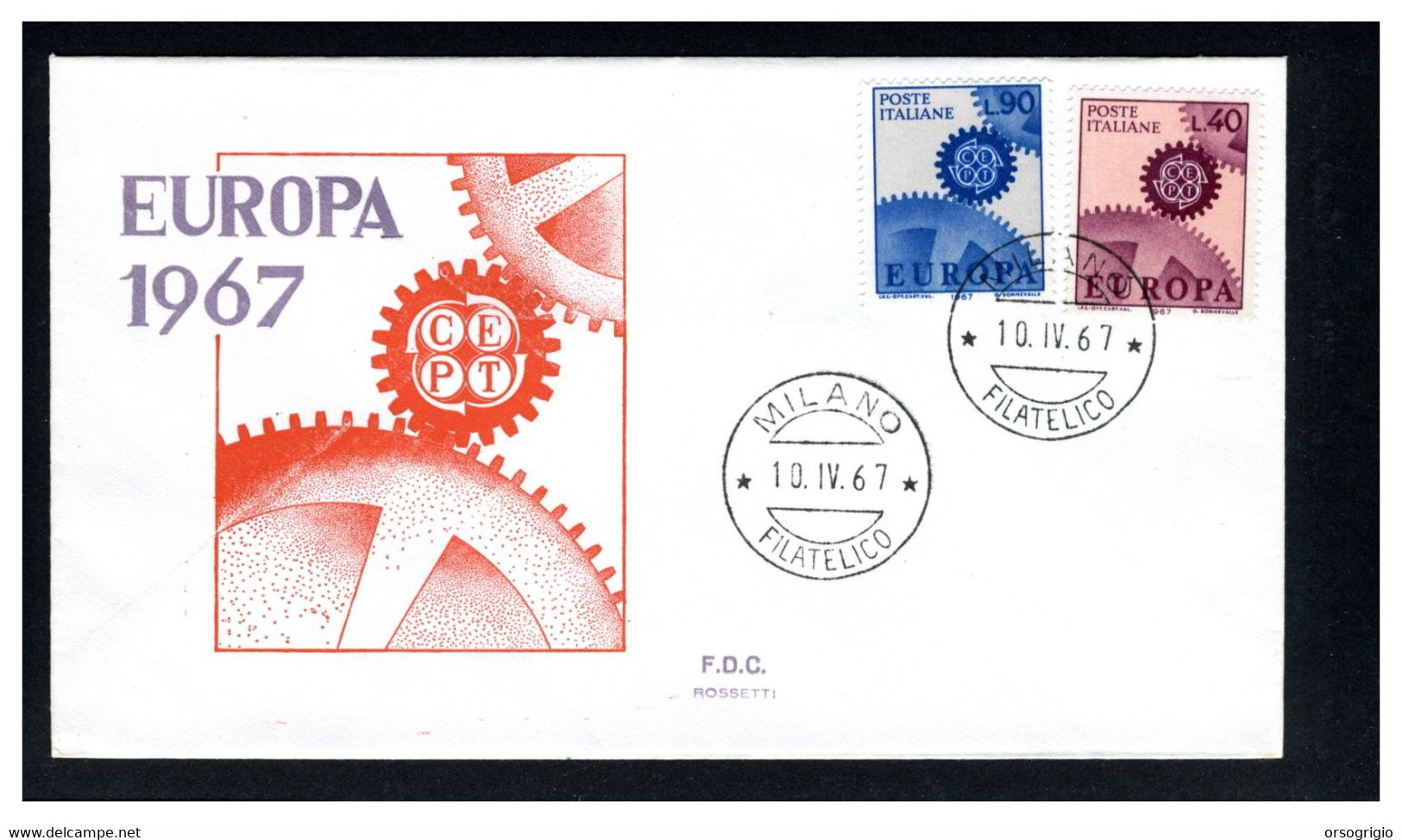 ITALIA - FDC - ROSSETTI  1967  -  EUROPA CEPT - FDC