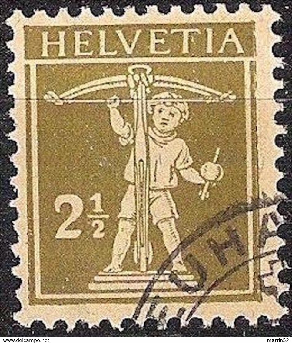 Schweiz Suisse 1927: Fils De Tell-Knabe Zu 169 Mi 198 Yv 199 Mit Eck-Stempel Von NEUHAUSEN (Zumstein CHF 5.00) - Usati