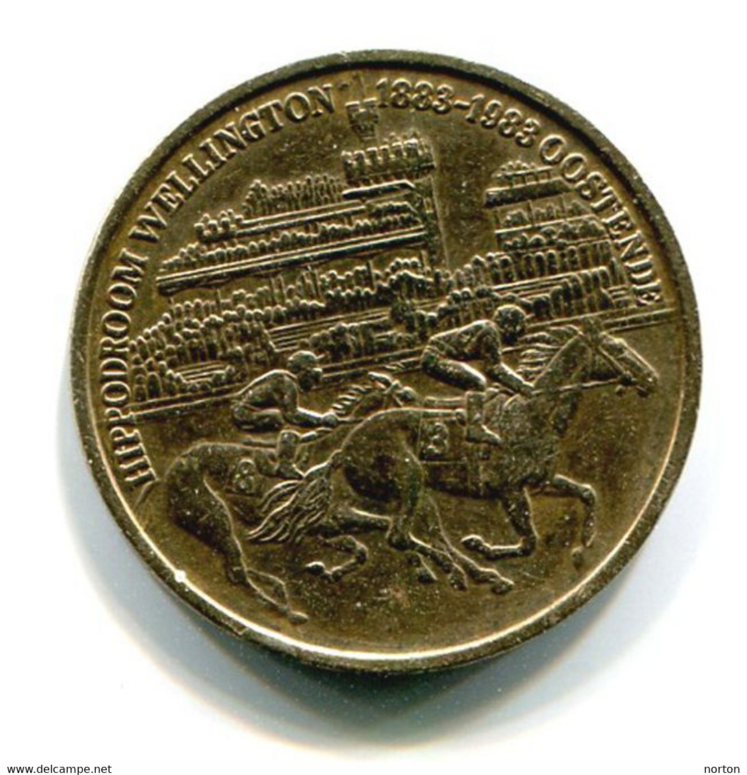 Médaille Léopold II – Centenaire De L’hippodrome D’Oostende 1983, 23 Mm Bronze - Autres & Non Classés