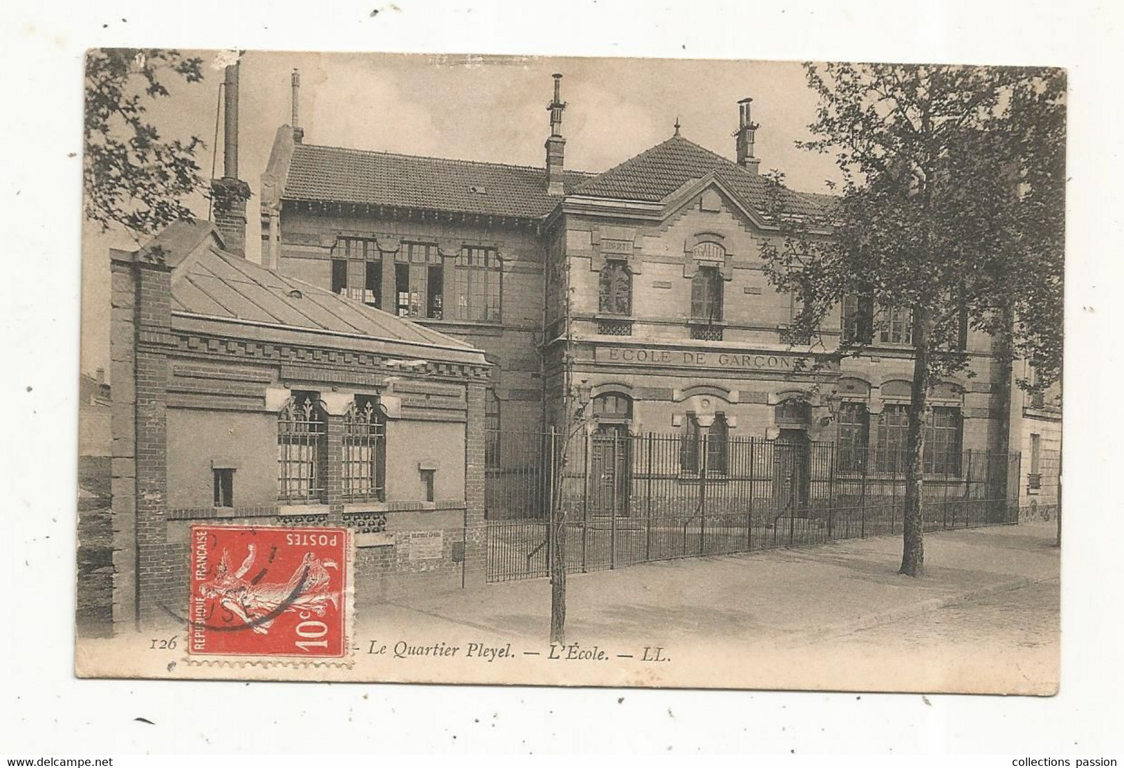 Cp, L'école , Le Quartier Pleyel , 93 ,SAINT DENIS , Voyagée 1909 - Schools