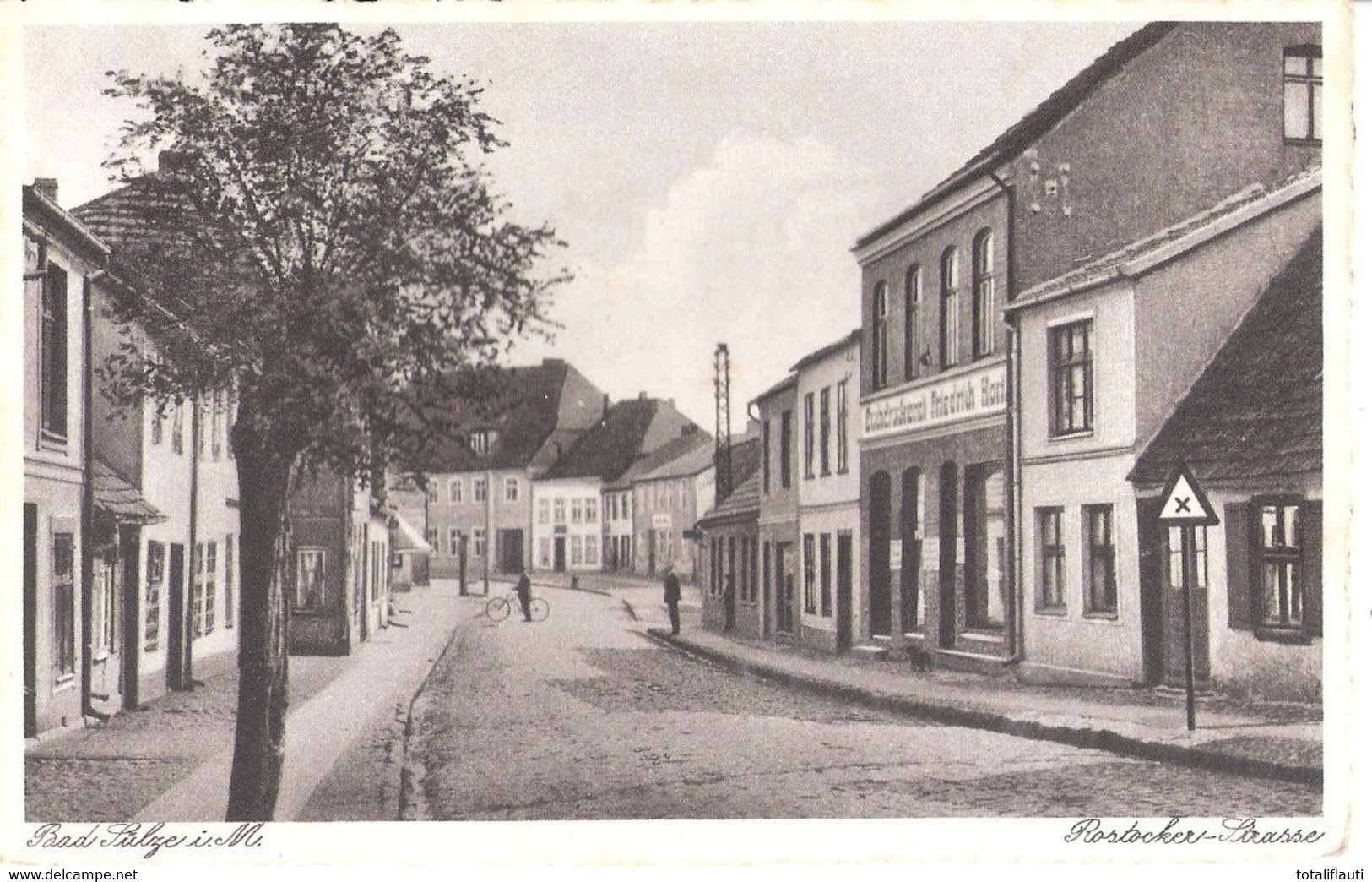BAD SÜLZE Mecklenburg Rostocker Straße Buchdruckerei Friedrich Kort Gelaufen 23.8.1934 - Ribnitz-Damgarten