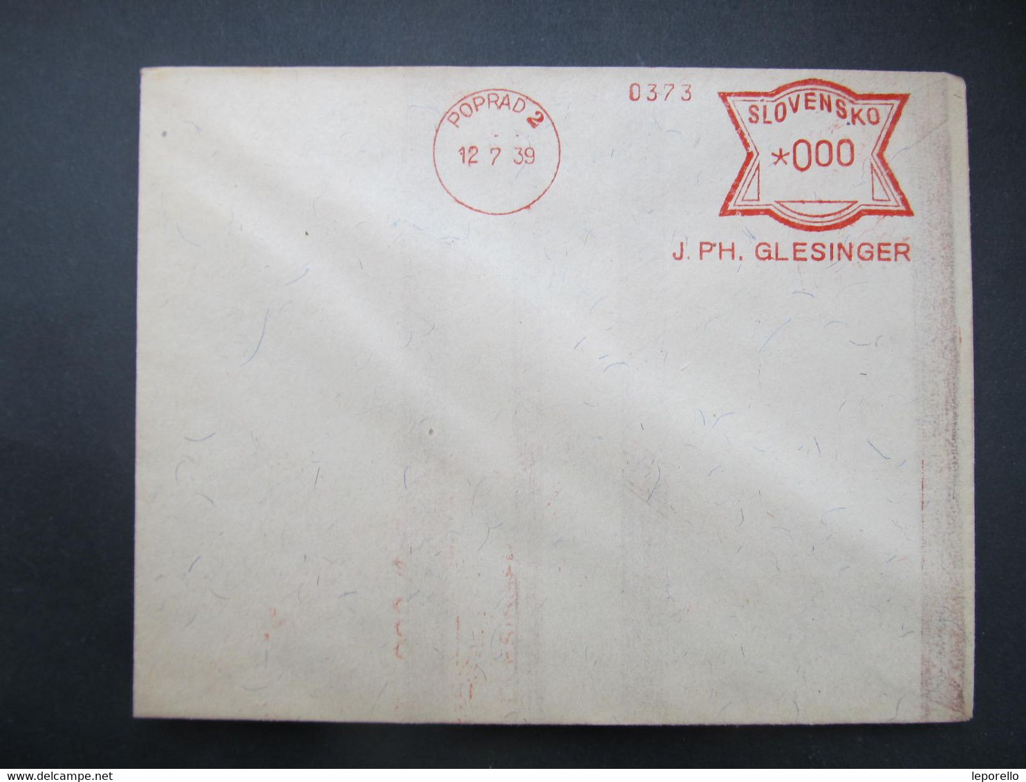 BRIEF Poprad Glesinger Frankotype Postfreistempel 1939 /// J8371 - Covers & Documents