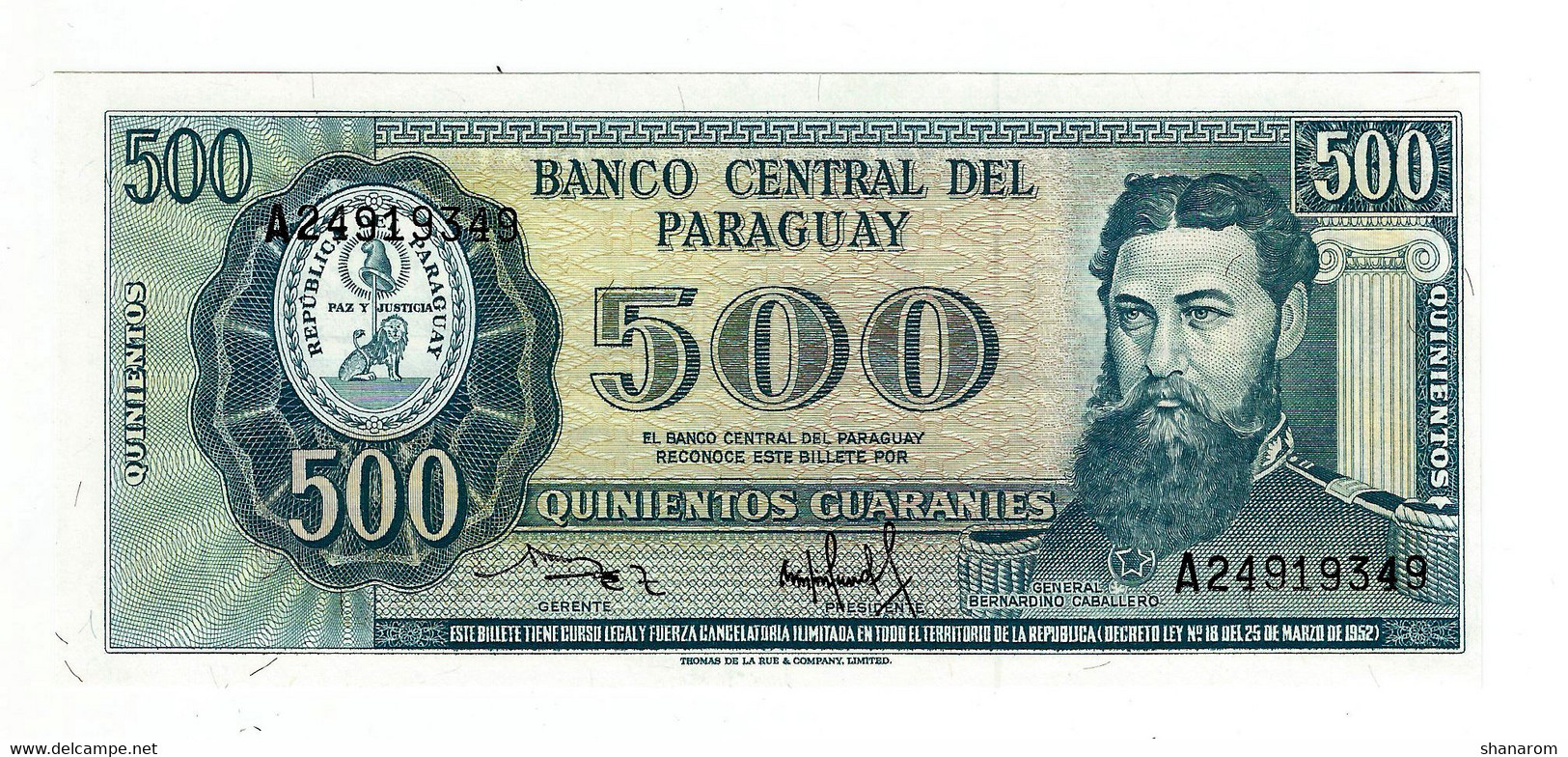 PARAGUAY // QUINIENTOS GUARANI  // UNC / NEUF - Paraguay