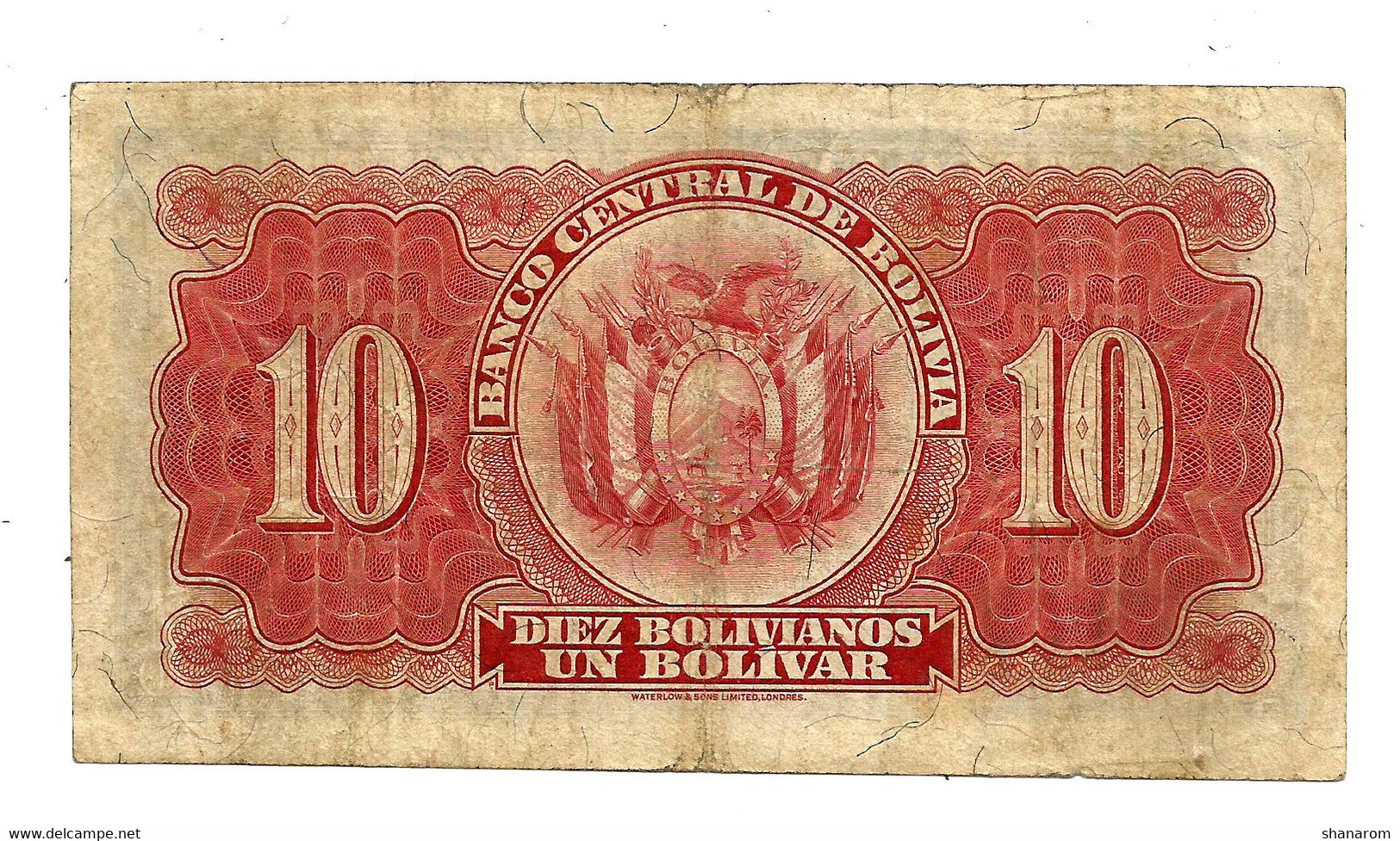 1928 // BOLIVIA // DIEZ BOLIVIANOS  // VF / TTB - Bolivie