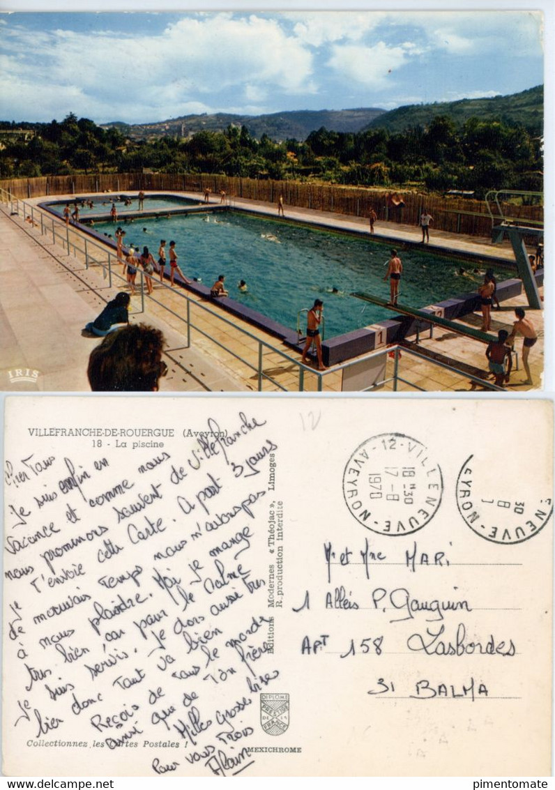 VILLEFRANCHE DE ROUERGUE LA PISCINE 1970 - Villefranche De Rouergue