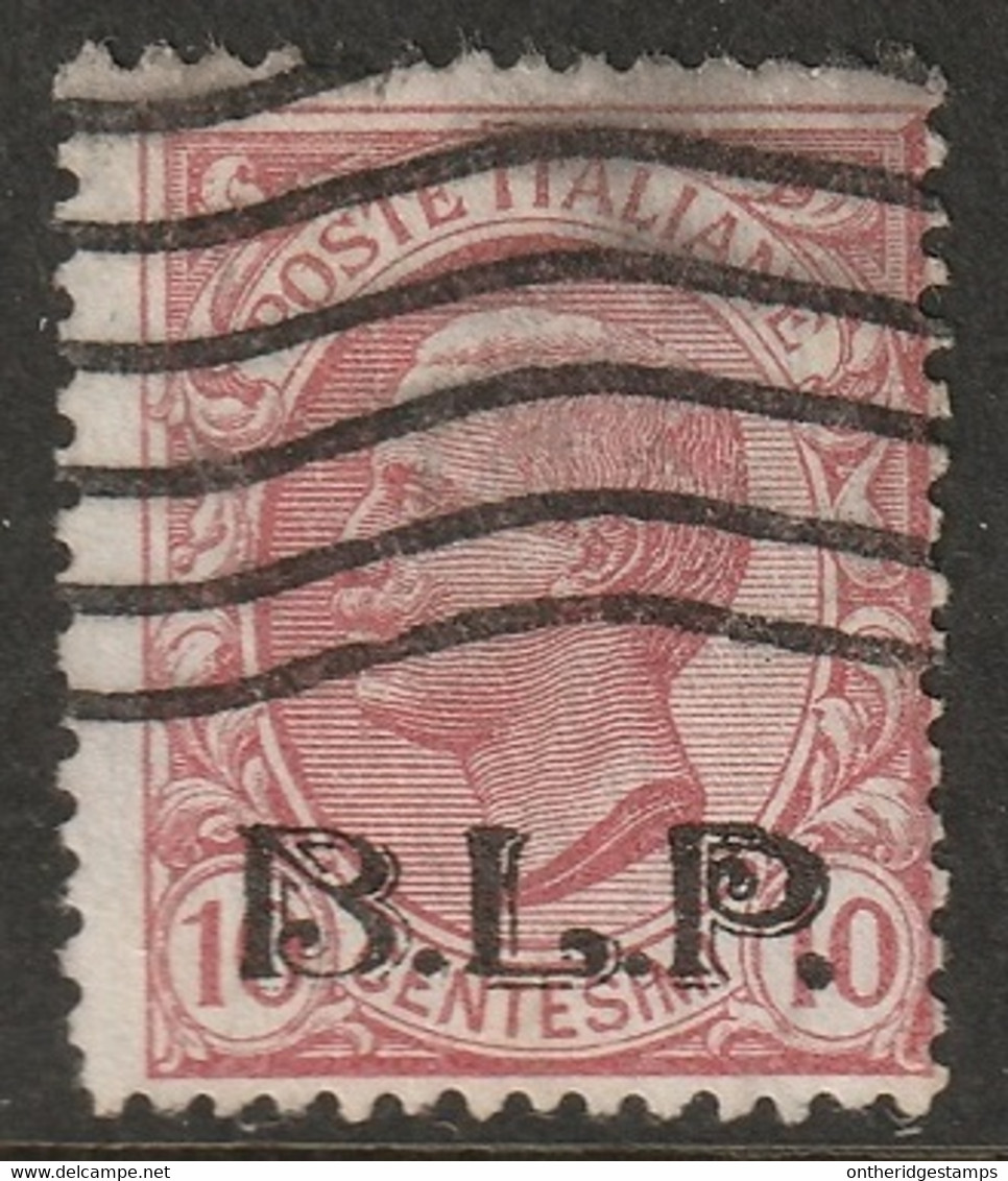Italy 1922 Sc B9 Sa 13 BLP Black Overprint Used - BM Für Werbepost (BLP)