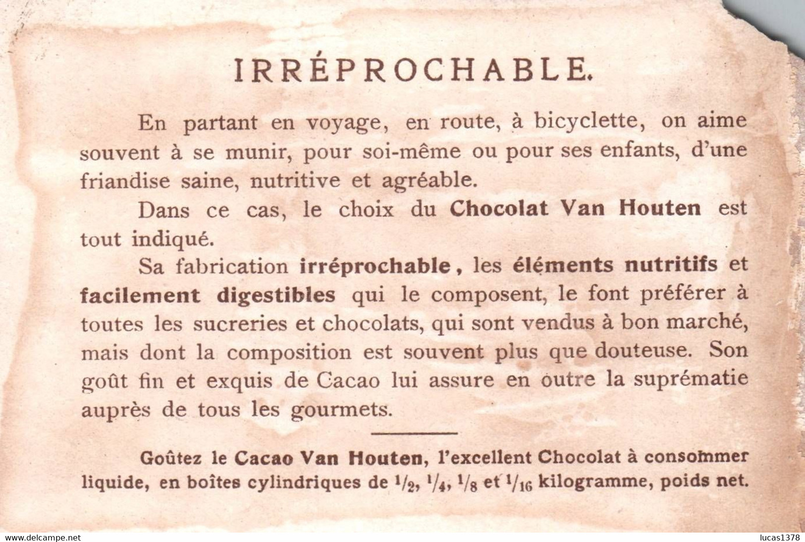 CACAO VAN HOUTEN / LA MANCHE ET DOUVRES - Van Houten