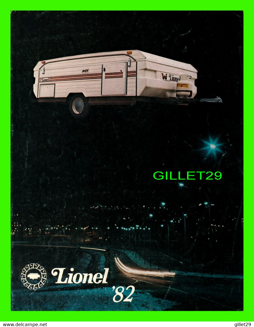 BROCHURE TENTE-ROULOTTE LIONEL 1982 POUR CAMPING (FRANÇAIS) - 4 PAGES - DIMENSION 22 X 28 Cm - - Wohnwagen