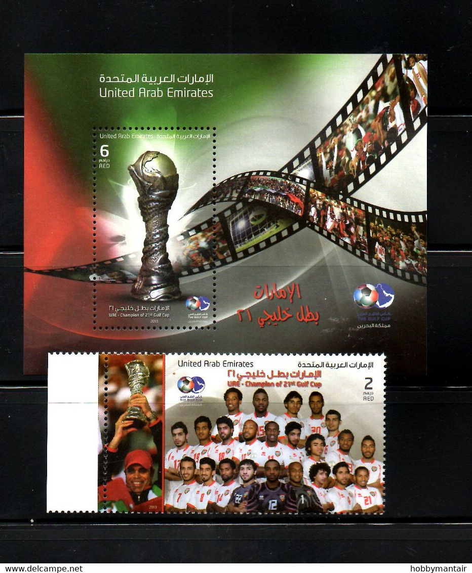 UAE, 2013,  CULF CUP SOCCER, 1v+S/S. MNH** - Andere & Zonder Classificatie