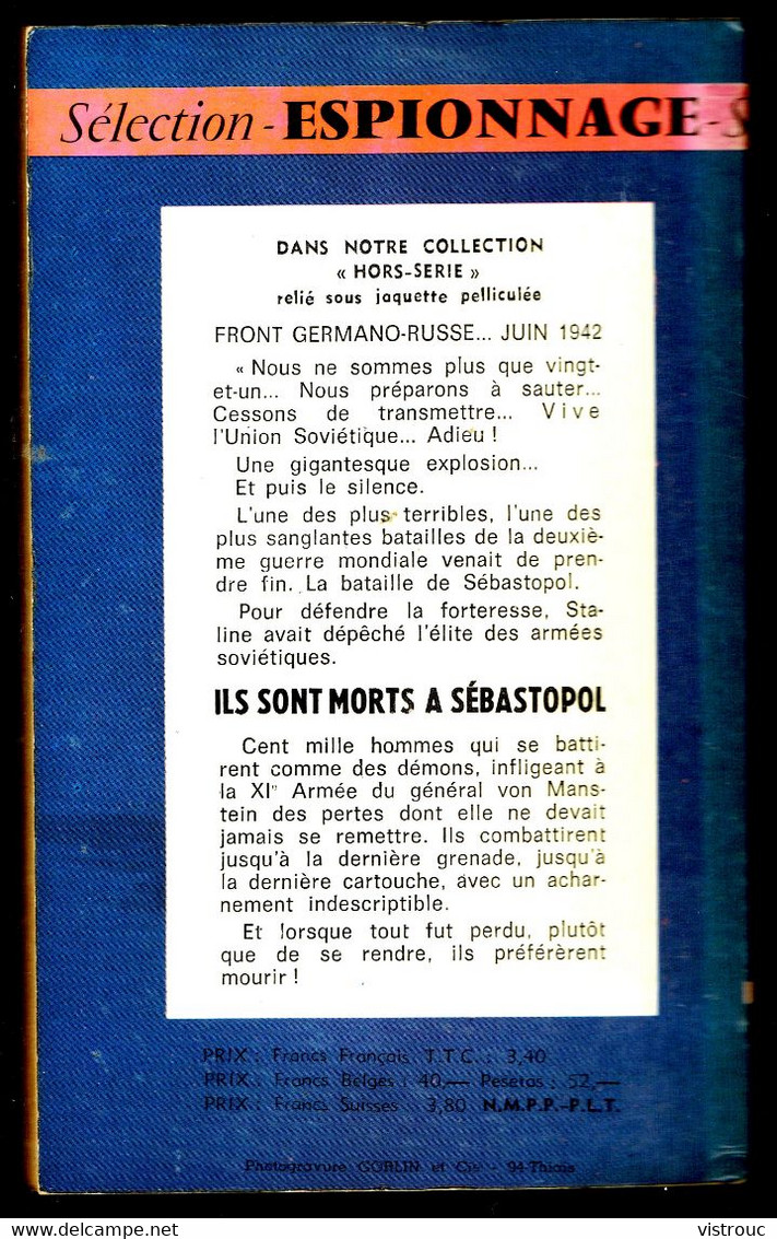 "S.S. PAS MORTS", De André MONNIER - Edition GERFAUT- Espionnage - N° 14 - 1968. - Sonstige & Ohne Zuordnung