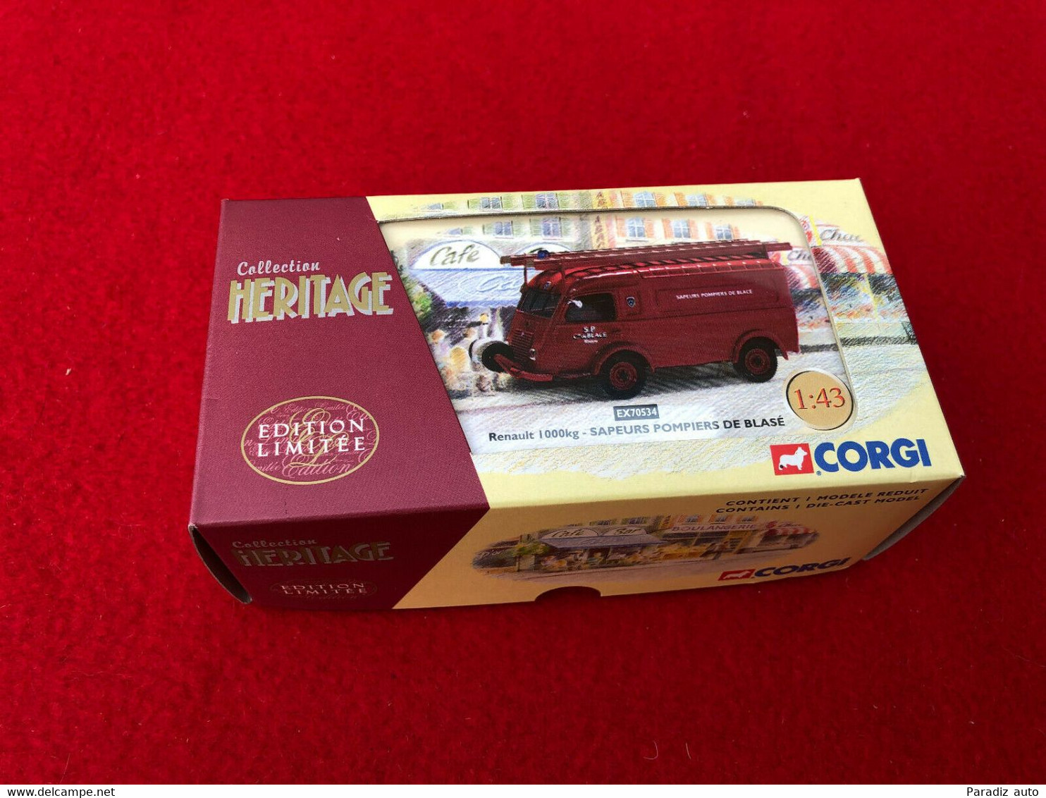 Renault 1000kg Sapeur Pompiers De Blasé   Limitée à 2618 Pièces 1/43 Corgi - Corgi Toys