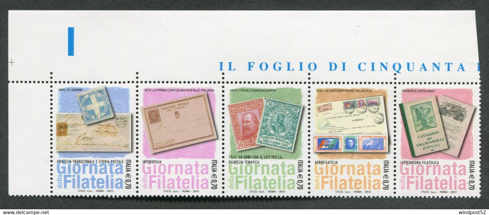 ITALIA ITALY - 2013 - GIORNATA DELLA FILATELIA -SERIE COMPLETA - MNH**- 534 - 2001-10: Ungebraucht