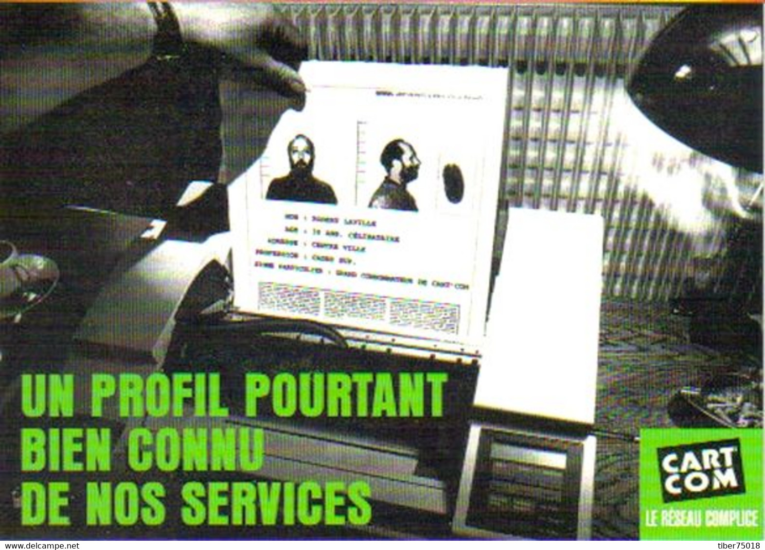 Carte Postale "Cart'Com" Série "Publicité Pour Cart'Com" - Un Profil Pourtant Bien Connu De Nos Services - Advertising