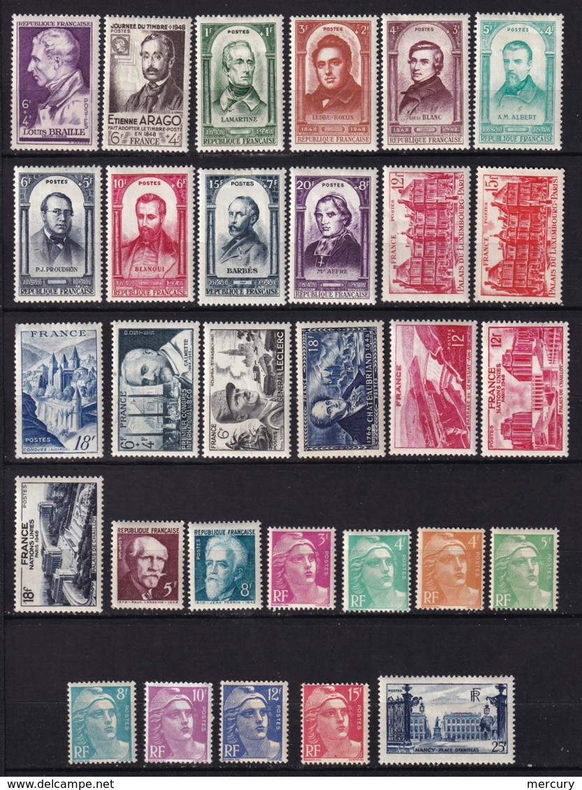 FRANCE - Année 1948 Complète Neuve TB - 30 Timbres - 1940-1949