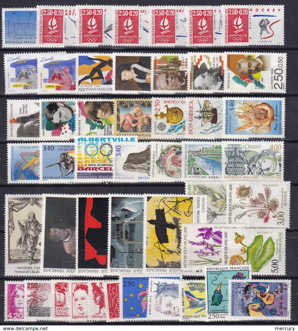 FRANCE - Année 1992 Complète Neuve LUXE - 48 Timbres - 1990-1999