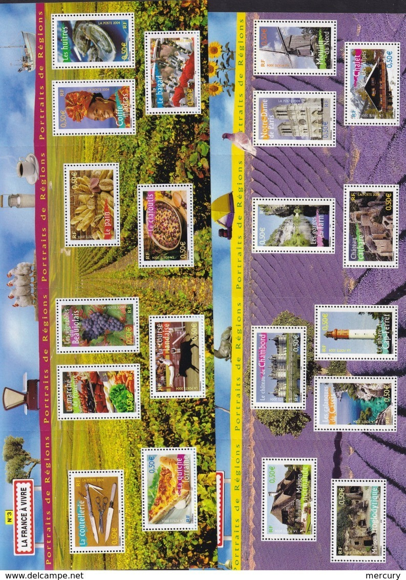 FRANCE - Année 2004 Complète Sans Chanel Autoadhésifs Neuve LUXE - 97 Timbres - 3 Scans - 2000-2009