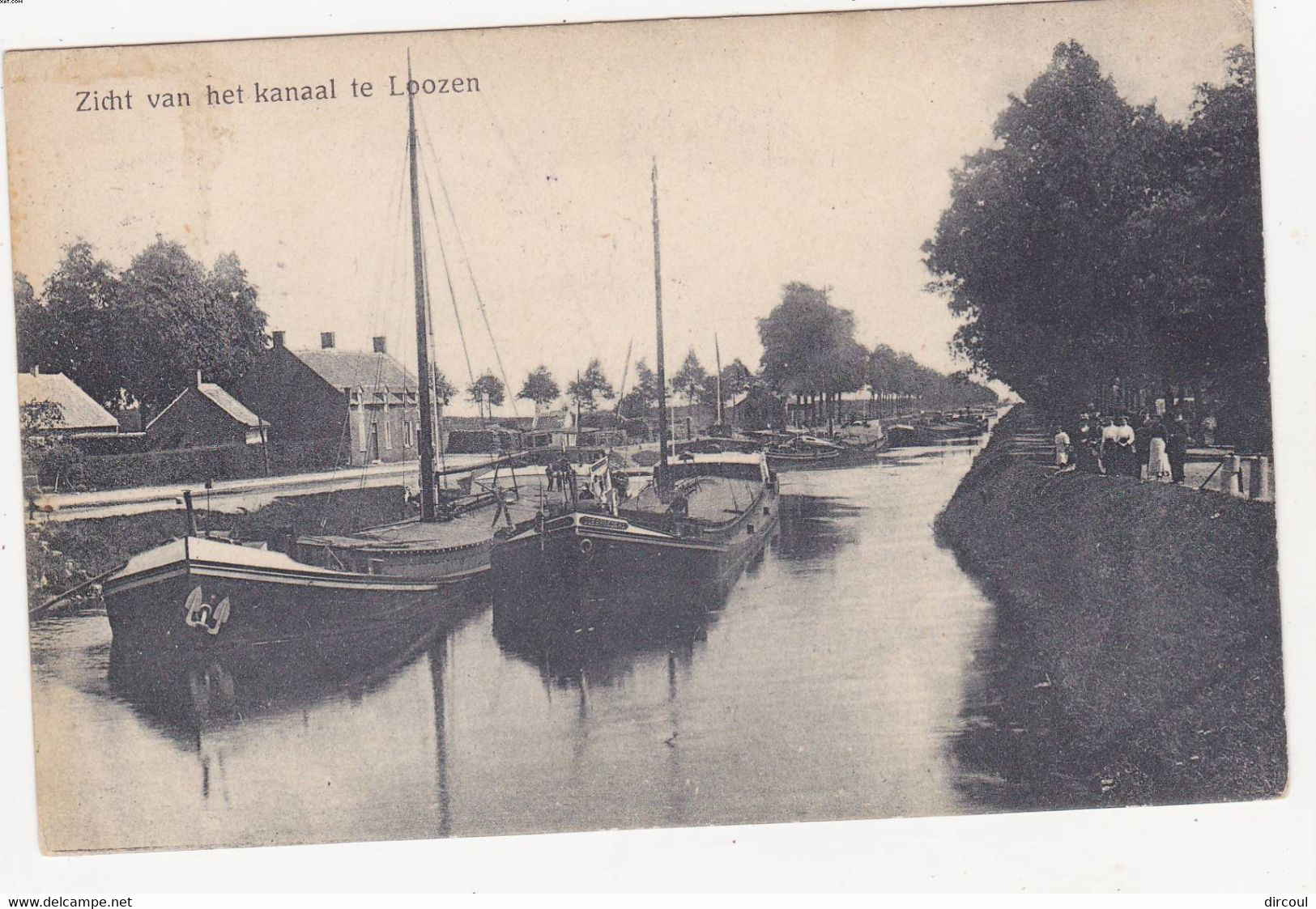 48880   =   Zicht Van Het Kanaal  Te  Loozen =  Péniches - Bocholt