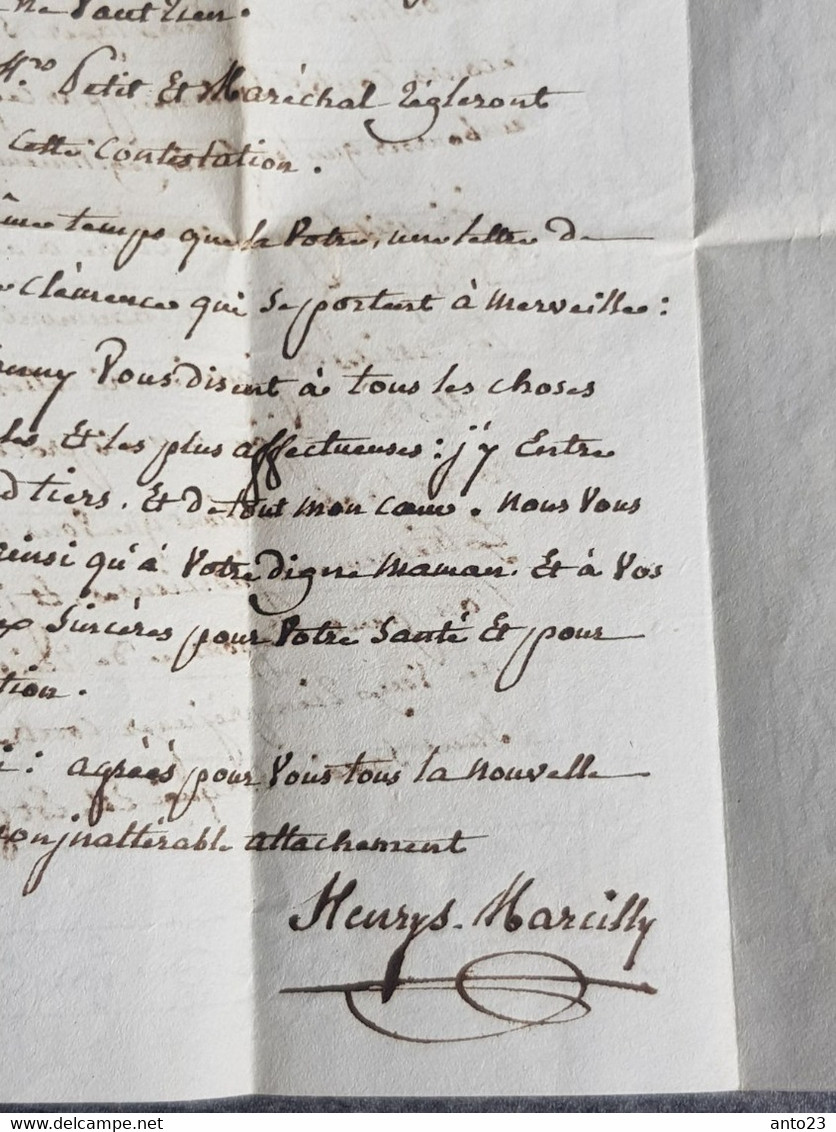 1822. LAC De 1822 Marqué DIJON 20 POUR LE CONTE DE Bulgnéville Par Neuchateau - Vosges - 28 Janvier 1822 - 30 Grs - 1801-1848: Voorlopers XIX