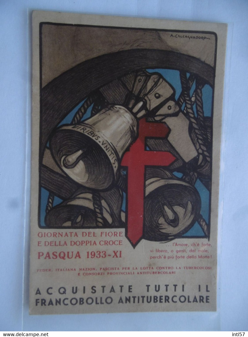 Anti Tubercolosi 1933 Illustratore Calcagnadoro - Croce Rossa