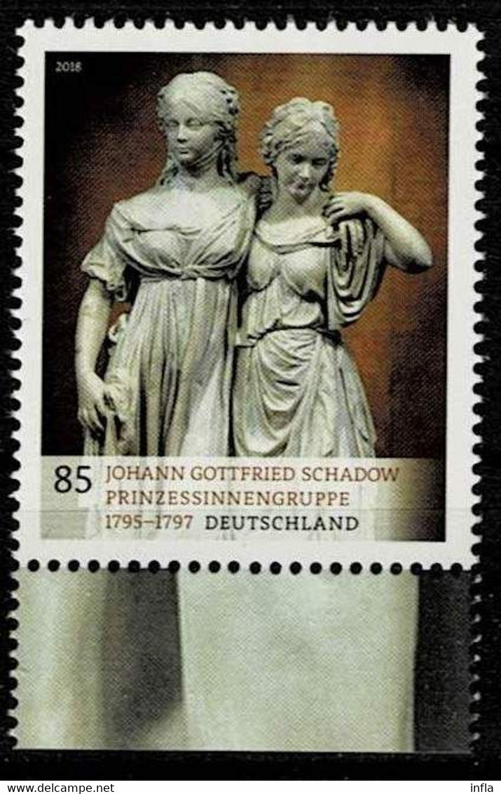 Bund 2018,Michel# 3416 **  Schätze Aus Deutschen Museen: Prinzessinnengruppe Von Schadow - Unused Stamps