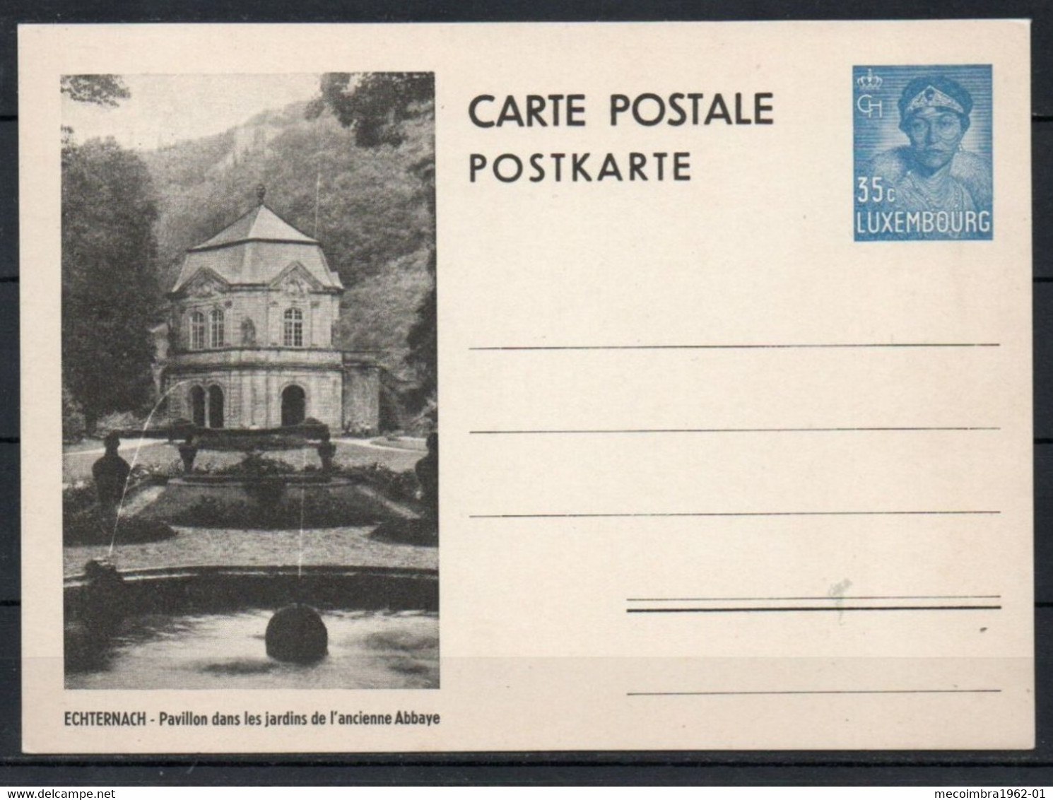 Luxembourg Entier Postaux 25.7.1937 - Echternach - Prifix N.° 111 35 C. Bleu - Stamped Stationery