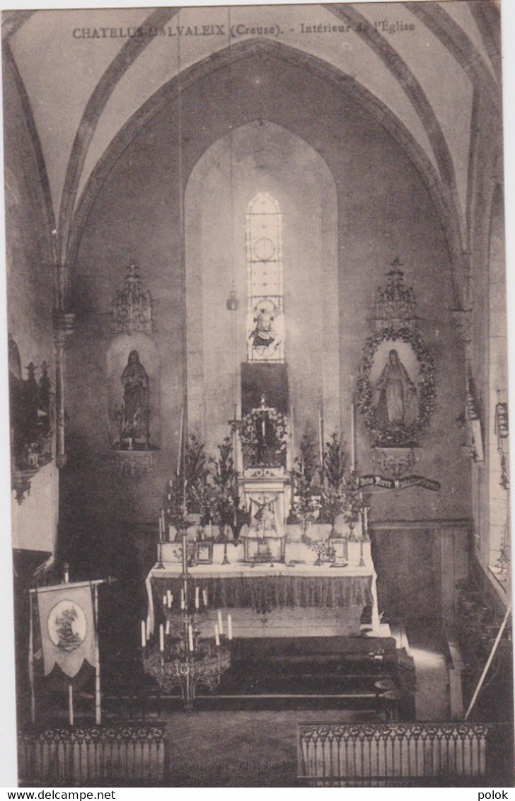 Cf - Cpa CHATELUS MALVALEIX - Intérieur De L'Eglise - Chatelus Malvaleix