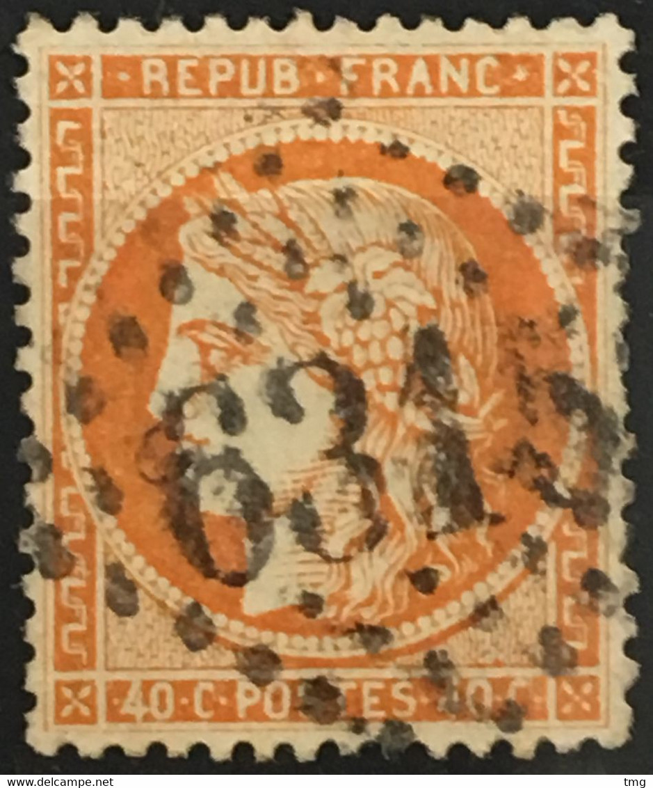 YT 38 LGC 6315 Lille-Quartier-Place-St-Kartin Nord (57) (°) 1870-71 Siège De Paris 40 C Orange (12 Euros) France – Class - 1870 Assedio Di Parigi