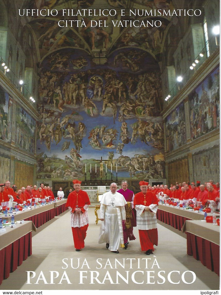 Vaticano 2013 N° 3 Folder Ufficiali Inizio Pontificato Papa Francesco , Con 4  Fdc, Anche La Serie Cpl. I Anno - Storia Postale