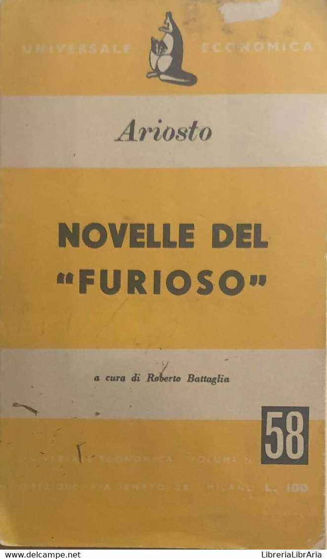 Novelle Del Furioso Di Ludovico Ariosto, 1950, Universale Economica - Poesie