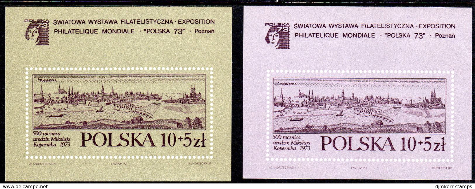 POLAND 1973 POLSKA '73 Exhibition  Blocks  MNH / ** . Michel Block 55-56 - Ungebraucht