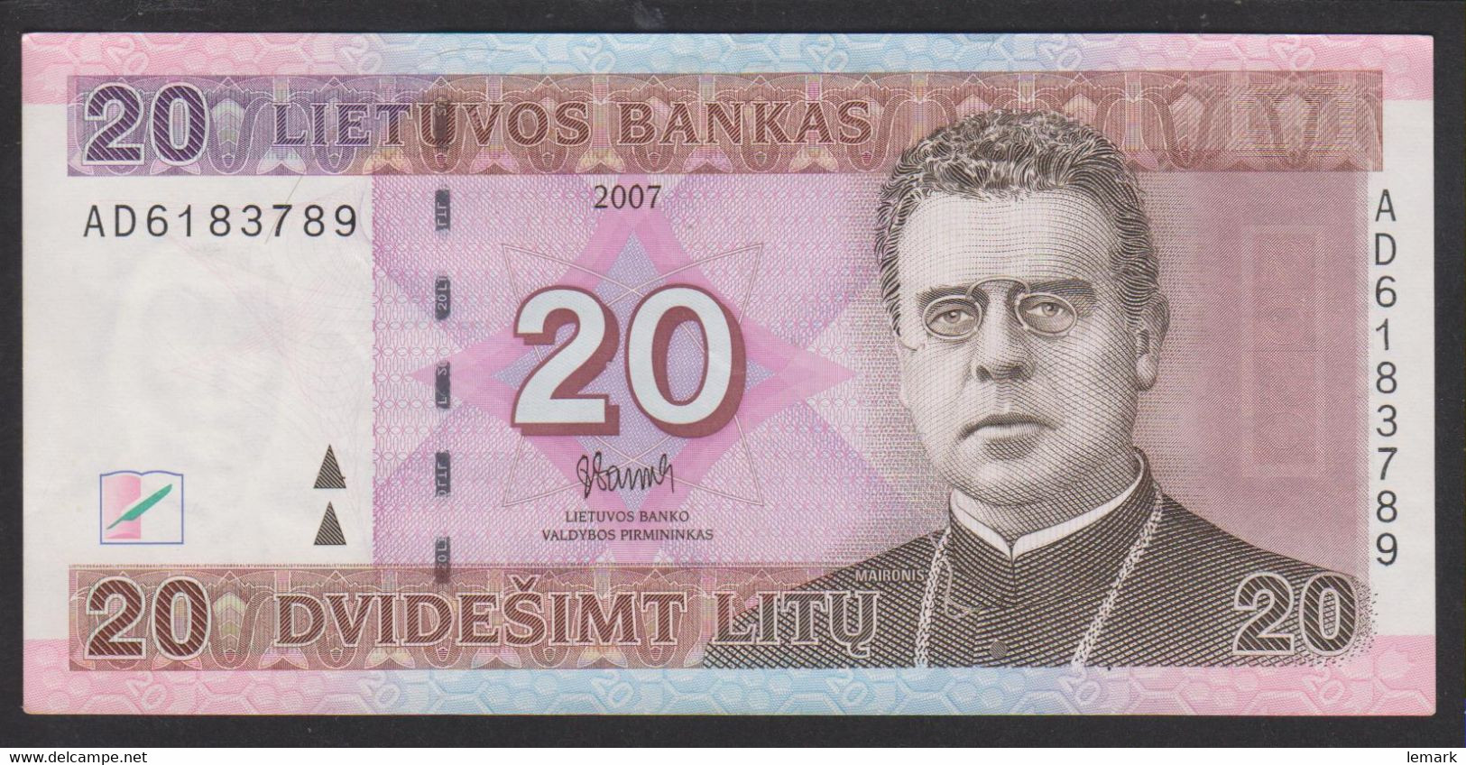 Lithuania 20 Litu 2007 P69  XF - Litouwen