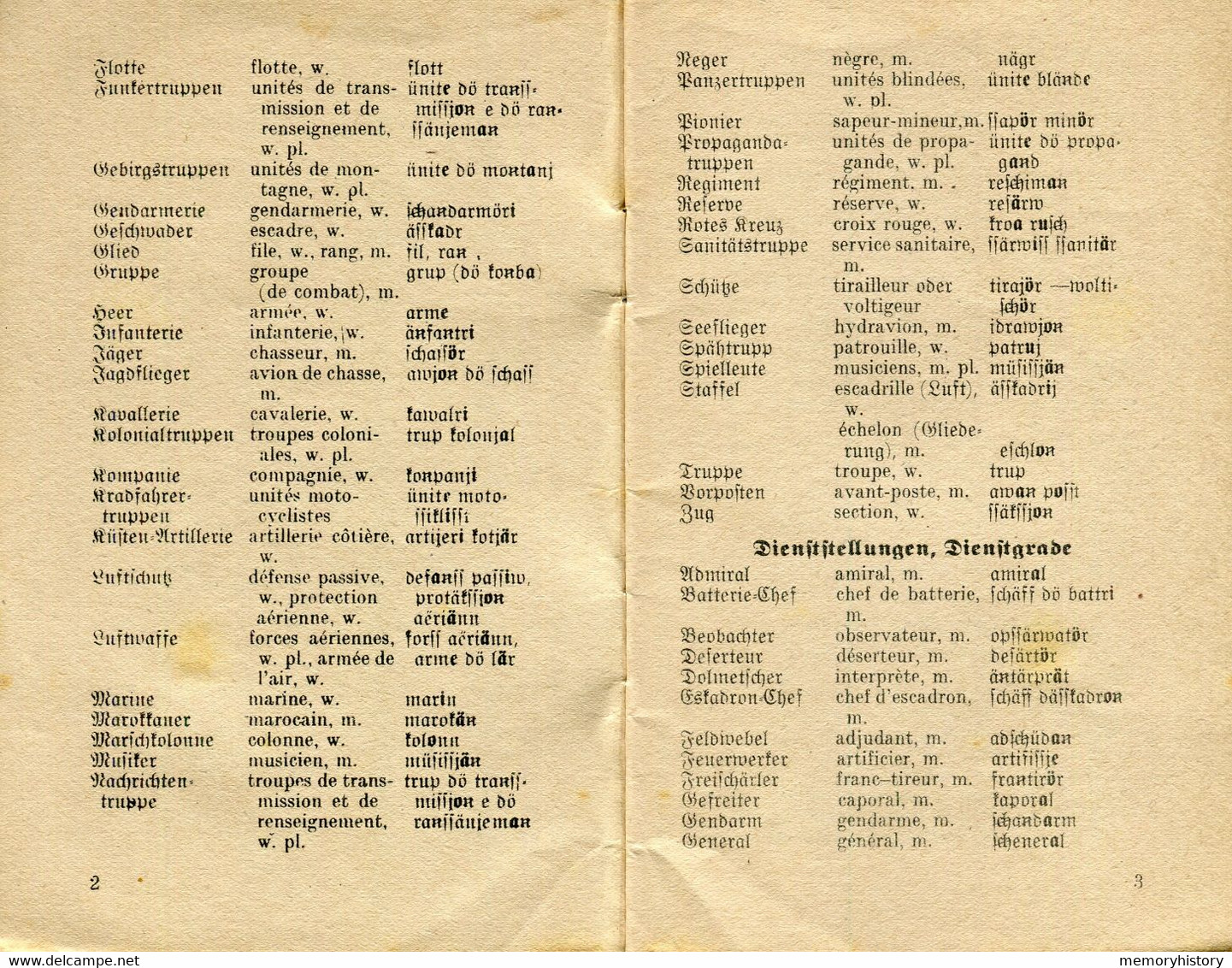 Rare Livret Traduction Wehrmacht Allemand/Français Soldats Allemands ! - 1939-45