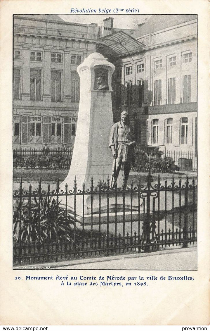 Monument élevé Au Comte De Mérode Par La Ville De Bruxelles, En 1898 - Env. à Mlle Bragard 14, Rue Du Séminaire, Namur - Monuments