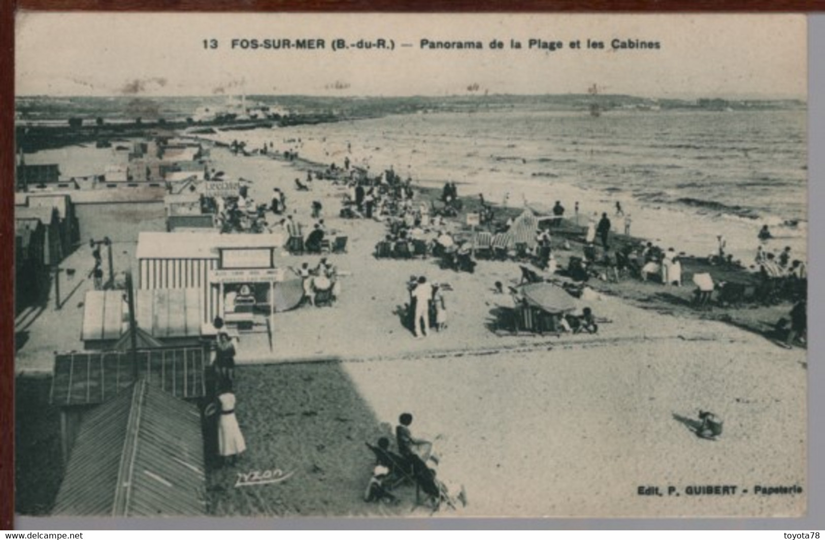 13 - FOS-SUR-MER - Panorama De La Plage Et Les Cabines - Other & Unclassified