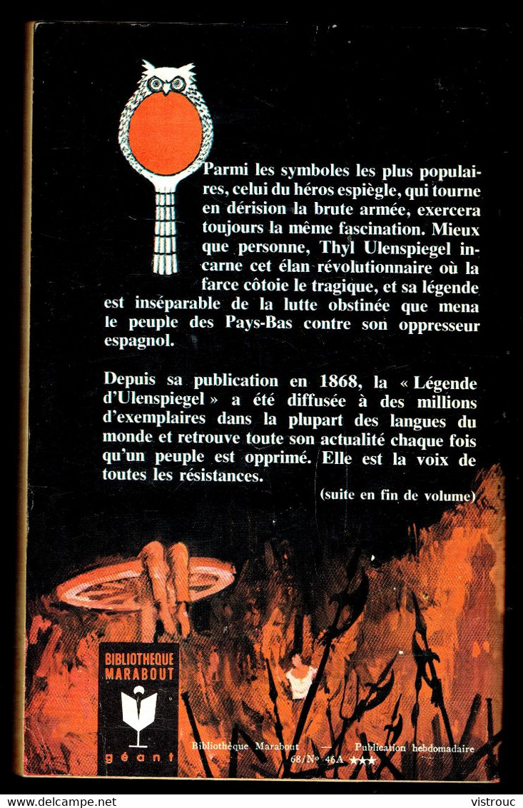 "THYL ULENSPIEGEL", De Charles DECOSTER - Ed. MARABOUT N° G 311 - 1968. - Belgische Schrijvers