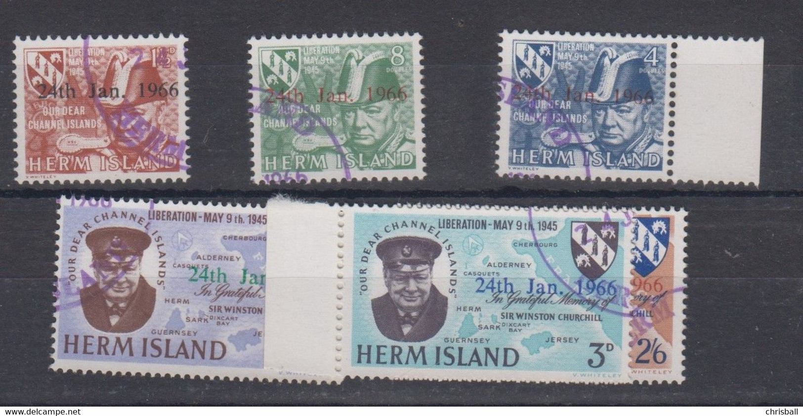 Herm Island  (Guernsey) -1966 - Churchill Issue - Superb Used - Guernesey