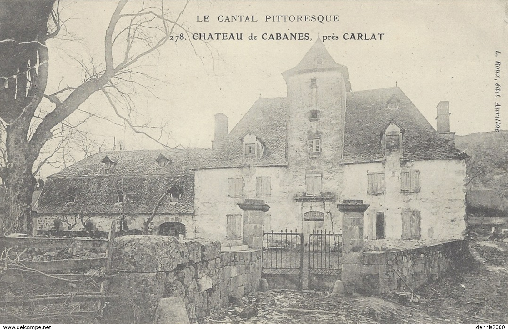 Le Cantal Pittoresque - 278- Château De CABANES,près CARLAT  - Ed. L Roux - Carlat