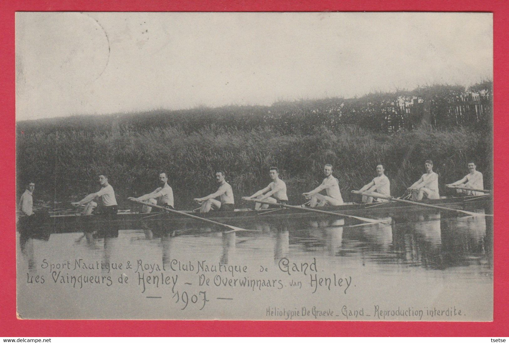 Gent / Gand - Sport Nautique & Royal Club Nautique -  Vanqueurs De 1907 ( Voir Verso ) - Rowing