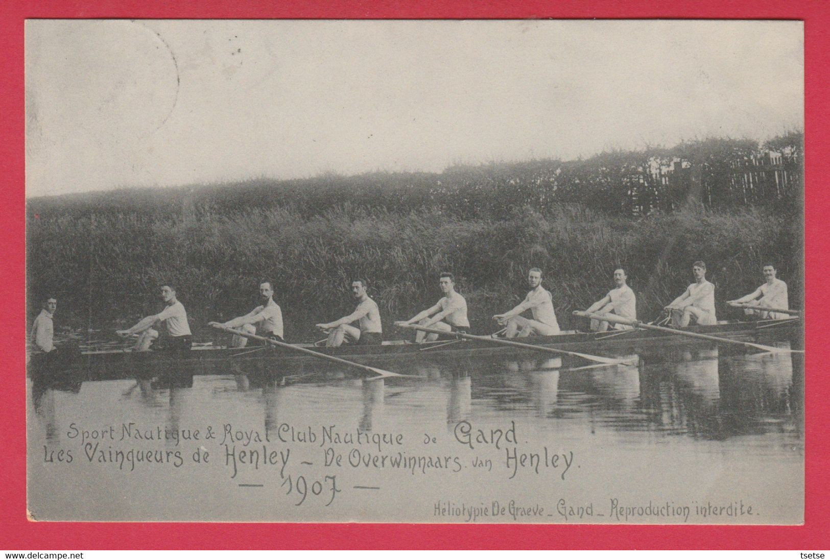 Gent / Gand - Sport Nautique & Royal Club Nautique -  Vanqueurs De 1907 ( Voir Verso ) - Roeisport