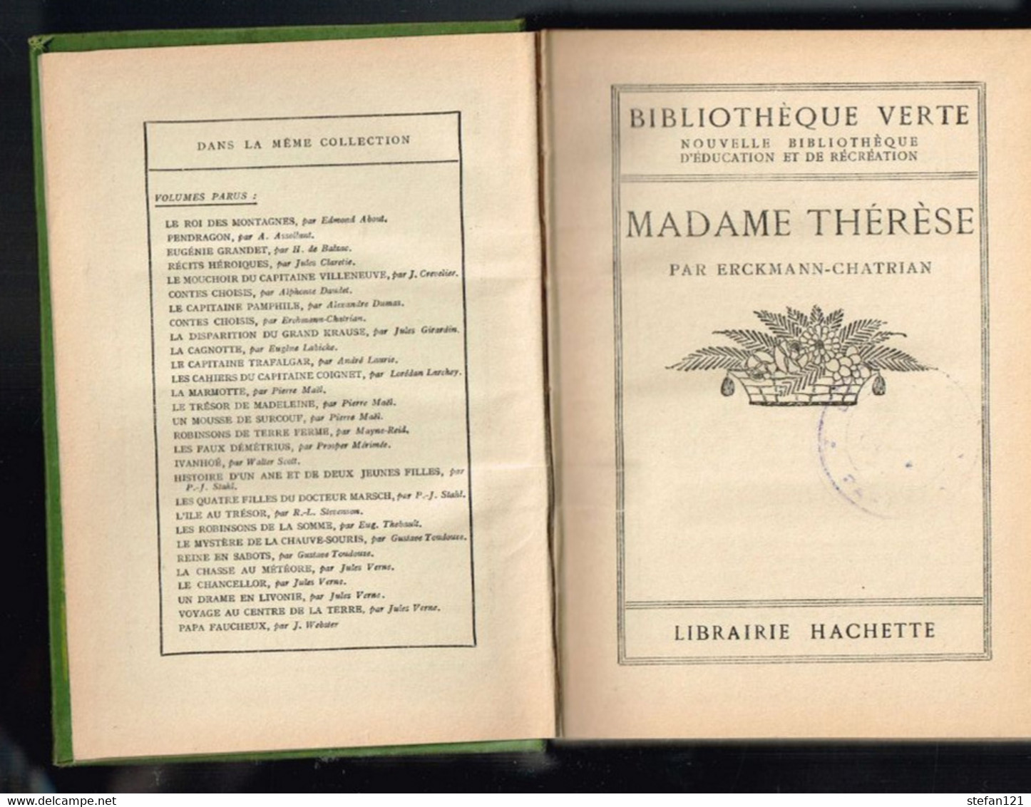 Madame Thérèse - Erckmann - Chatrian - 1925 - 252 Pages 17,3 X 12,5 Cm - Hachette