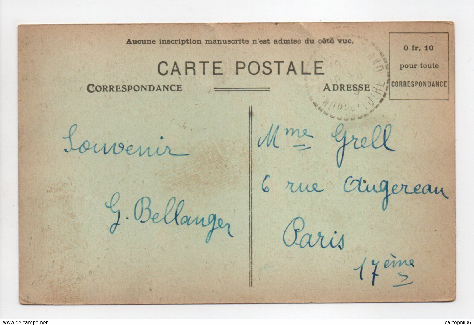 - Carte Postale LA CELLE-GUÉNAND (Indre-et-Loire) Pour PARIS 10.8.1925 - Bel Affranchissement Philatélique - - Covers & Documents