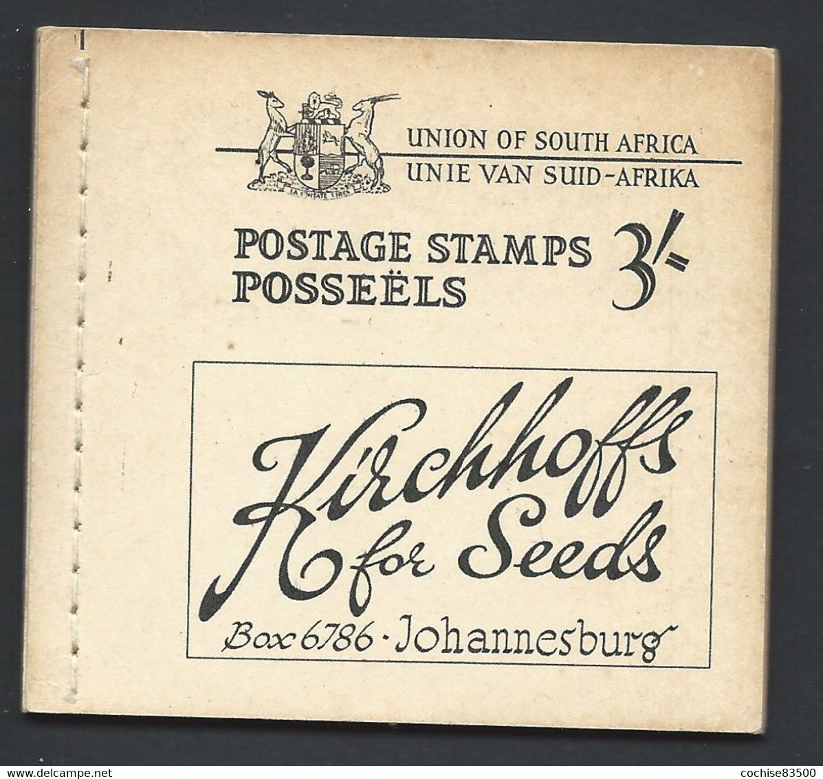Afrique Du Sud Carnet De 3/- Complet Neuf ** (MNH) 1948 - Cuadernillos